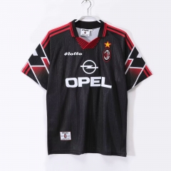 97/98 Special Retro Version AC Milan 2nd Away Black Thailand Soccer Jersey AAA-710/811