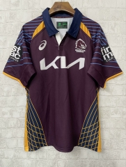 2025 Mustang Red & Brown Thailand Rugby Training Shirts-805