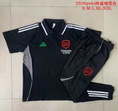 2025/26 Arsenal Black Thailand Polo Uniform-815