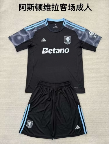2025/26 Aston Villa Away Black Soccer Uniform-208