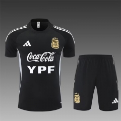 2025/26 Argentina Black Shorts-Sleeve Thailand Soccer Tracksuit Uniform-801/815