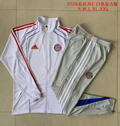 2025/26 Retro Version Bayern Münche White Soccer Jacket Uniform-815