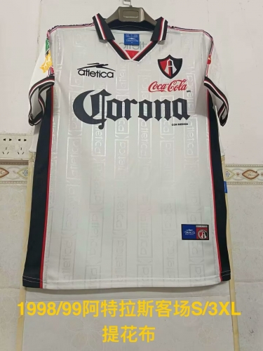 99/00 Retro Version Atlas FC Away White Thailand Soccer Jersey AAA-2041