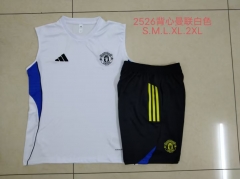 2025/26 Manchester United White Thailand Tracksuit Uniform-815