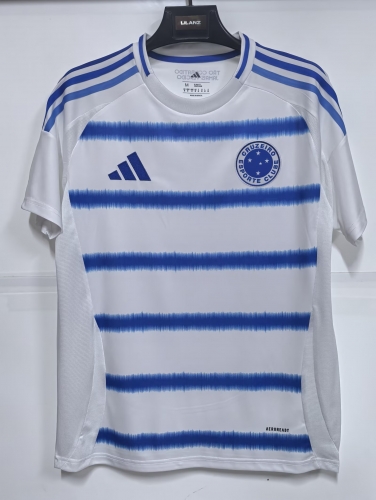 No ads 2025/26 Cruzeiro EC Away White Thailand Soccer Jersey AAA-1116