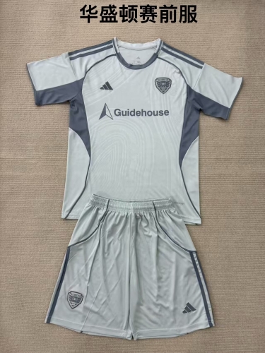 Kids 2025/26 D.C. United Gray Kids/Youth Soccer Uniform-208