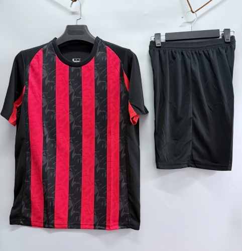 Customize 2025/26 AC Milan Home Red & Black Soccer Uniform-DN