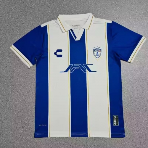 2025/26 CF Pachuca Home Blue & White Thailand Soccer Jersey AAA-07/47