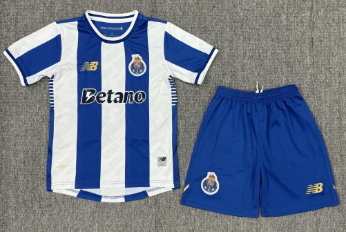 Kids 2025/26 Porto Home Blue & White Kids/Youth Soccer Uniform-522/507/123/208