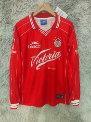 99/00 Retro Version Toluca FC Home Red LS Thailand Soccer Jersey AAA-2178