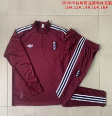 Kids 2025/26 Retro Ajax Red Kids/Youth Tracksuit Uniform-815