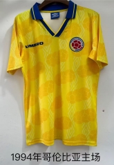 1994 Retro Version Colombia Home Yellow Thailand Soccer Jersey AAA-709