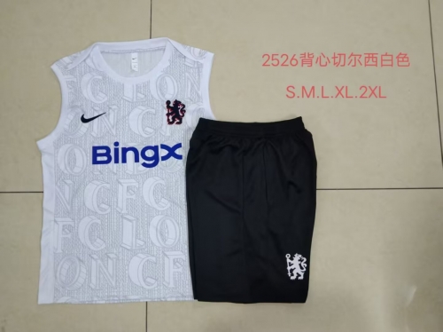 2025/26 Chelsea White Thailand Soccer Vest Set-815