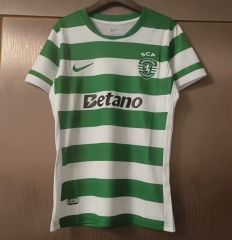 2025/26 Sporting Lisbon Home Green & White &Black Thailand Female Soccer Jersey AAA-JJ