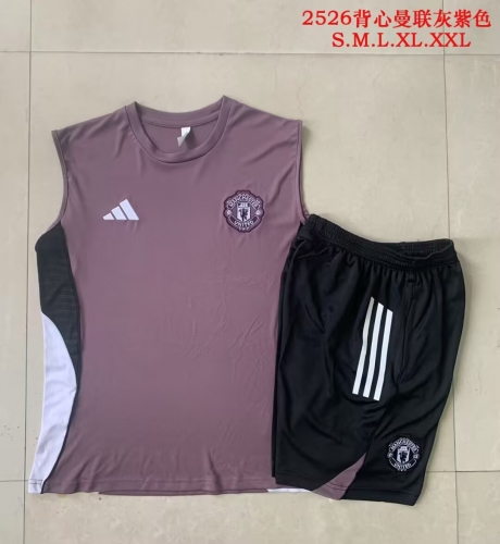 2025/26 Manchester United Purple Thailand Tracksuit Uniform-815