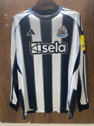 2025/26 Newcastle United Home Black & White LS Thailand Soccer Jersey AAA-410/522