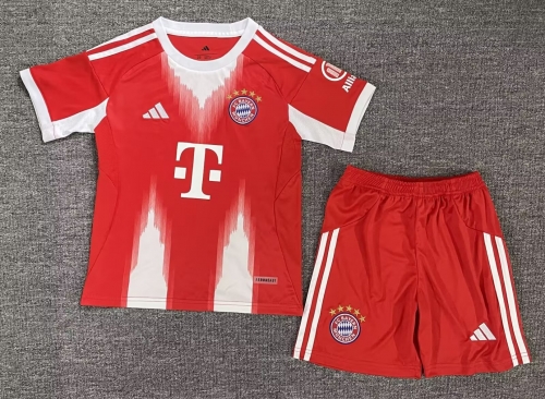 2025/26 Bayern München Home Red Youth/Kids Soccer Uniform-123/812/522