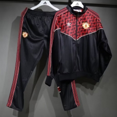 2025/26 Manchester United Black & Red Thailand Soccer Jacket Uniform-815/703