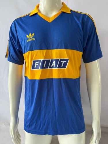 90/91 Retro Version Boca Juniors Home Yellow & Blue Thailand Soccer Jersey AAA-503