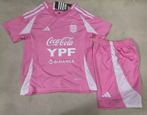 Kids 2025/26 Argentina Pink Kids/Youth Soccer Uniform-507