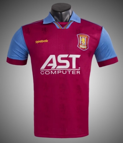 95/96 Retro Version Aston Villa Home Red Thailand Soccer Jersey AAA-1041