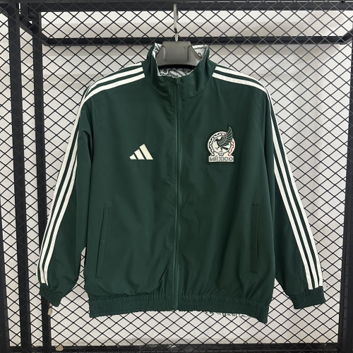 Double-Sided 2025/26 Mexico Green Windbreaker Hoodies Top-47