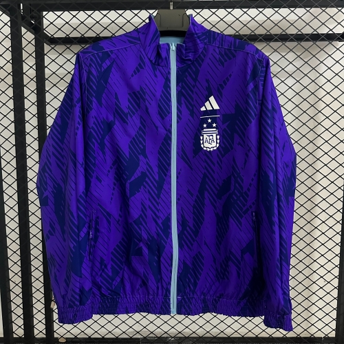 Double-Sided 2025/26 Argentina Blue Windbreaker Hoodies Top-47