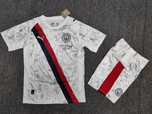 2025/26 Manchester City Away White Soccer Uniform-315/302