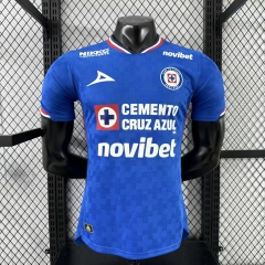 Player Version 2025/26 Cruz Azul Home Blue Thailand Soccer Jersey AAA-MY/XY/908