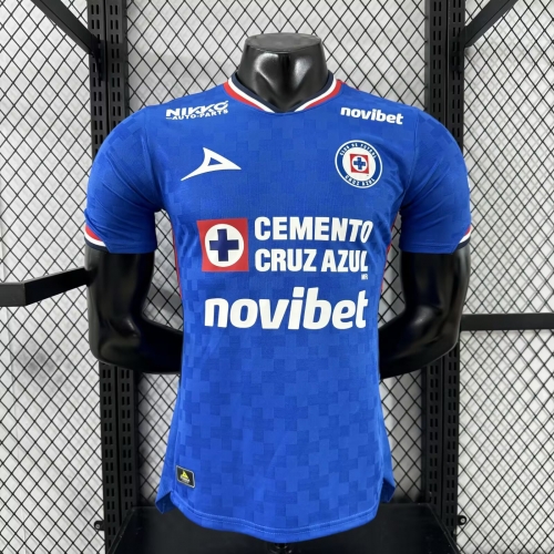 Player Version 2025/26 Cruz Azul Home Blue Thailand Soccer Jersey AAA-MY/XY/908