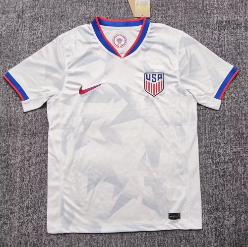 2025/26 USA Home Gray & White Thailand Soccer Jersey AAA-07/705