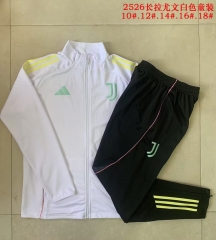 Kids 2025-26 Juventus FC White Kids/Youth Jacket Unifom-815