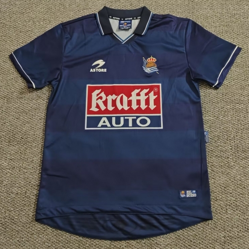 98/00 Retro Version Rea Sociedad Away Royal Blue Thailand Soccer Jersey AAA-301