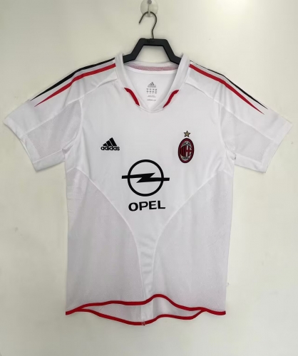 04/05 Retro Version AC Milan Away White Thailand Soccer Jersey AAA-811