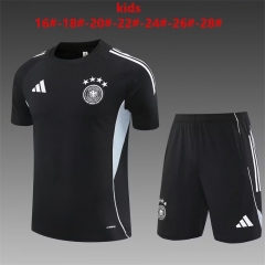 (Size 16-28) Kids 2025/26 Germany Black Kids/Youth Trackusit Uniform-801