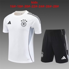 (Size 16-28) Kids 2025/26 Germany White Kids/Youth Trackusit Uniform-801