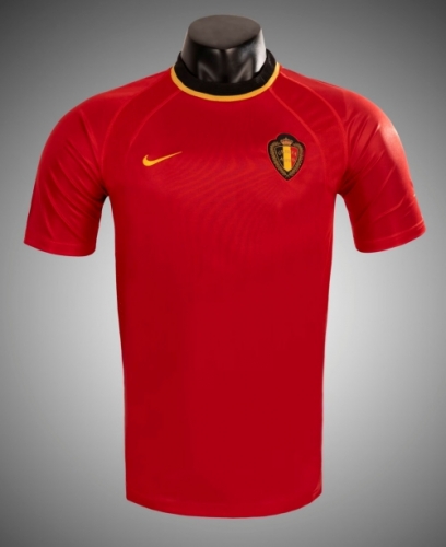 2000 Retro Version Belgium Home Red Thailand Soccer Jersey AAA-1041