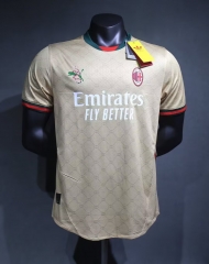 Player Jointed Version 2025/26 AC Milan Light Yellow Thailand Soccer Jersey AAA-703
