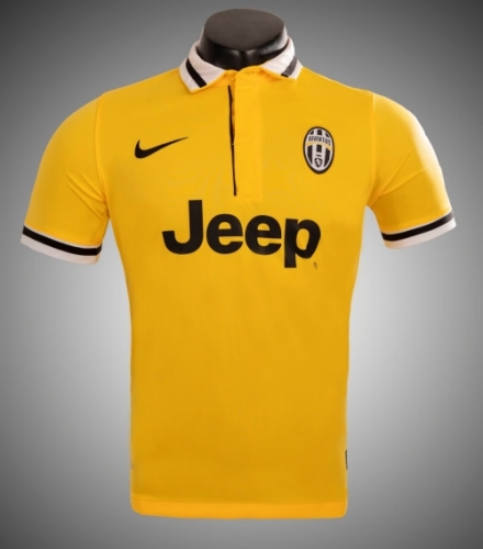 13/14 Retro Version Juventus Away Yellow Thailand Soccer Jersey AAA-1041