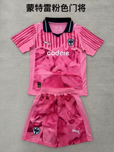 2025/26 Monterrey Goalkeeper Pink Soccer Uniform-208