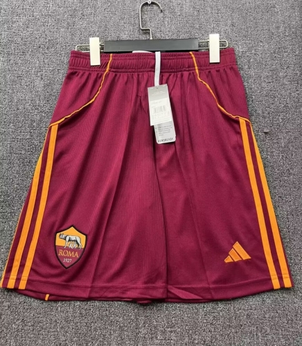 2025/26 Roma Home Red Thailand Soccer Shorts-315
