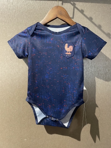 (Size 9-12) 2025/26 France Home Blue Baby Soccer Uniform-308