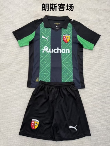 2025/26 RC Lens Away Black & Green Soccer Uniform AAA-208
