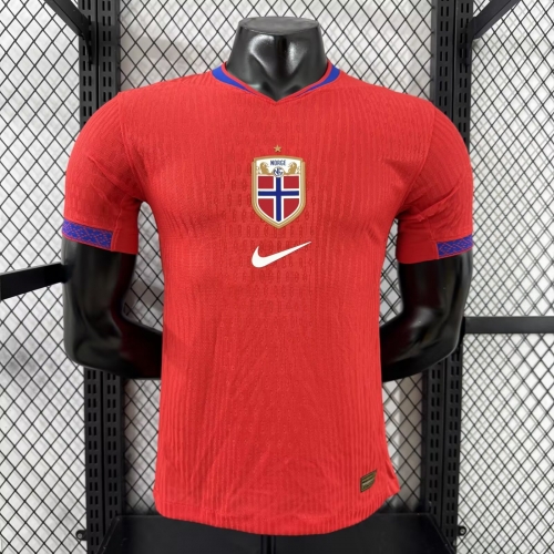 Player Version 2025-2026 Norway Home Red Thailand Soccer Jersey AAA-XY