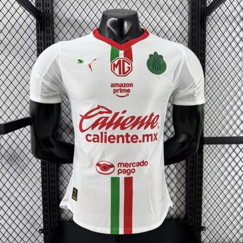 Player Version 2025/26 Deportivo Guadalajara Away White Thailand Soccer Jersey AAA-912/XY/908