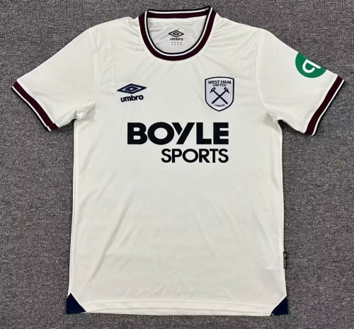 2025/26 West Ham United Away White Thailand Soccer Jersey AAA-1040