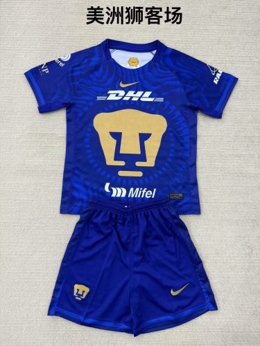 2025/26 Pumas UNAM Away Blue Soccer Uniform-208