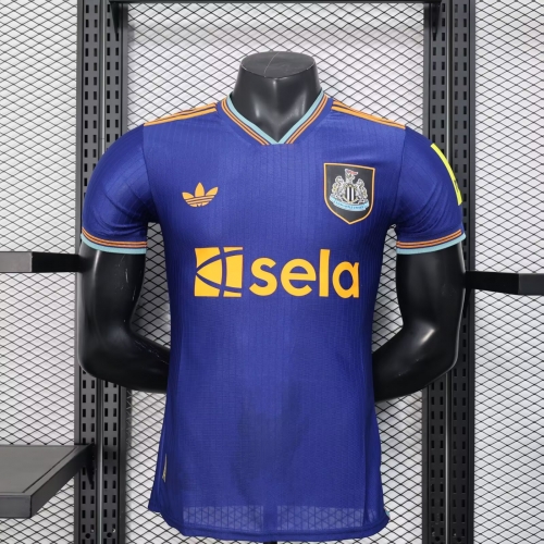 Player Version 2025/26 Newcastle United 2nd Away Blue Thailand Soccer Jersey AAA-88