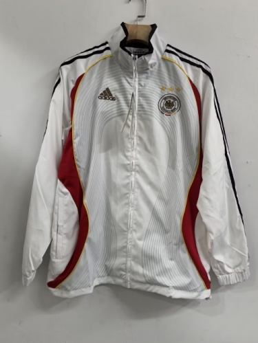 06-07 Retro Germany White Windbreaker Hoodies Top-C1