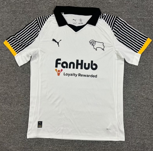 2025/26 Derby County FC Home White Thailand Soccer Jersey AAA-1040